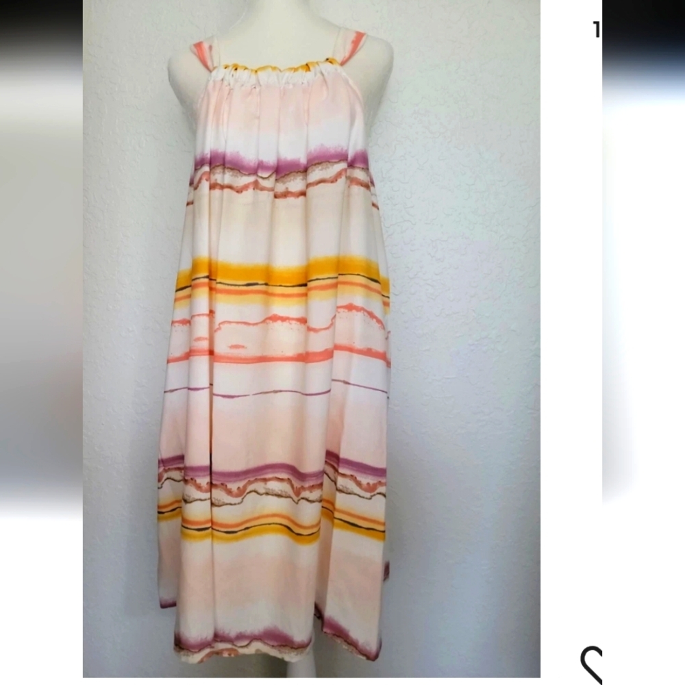 NINE WEST A-Line Striped Dress NWT Size Small, Multi Colored.